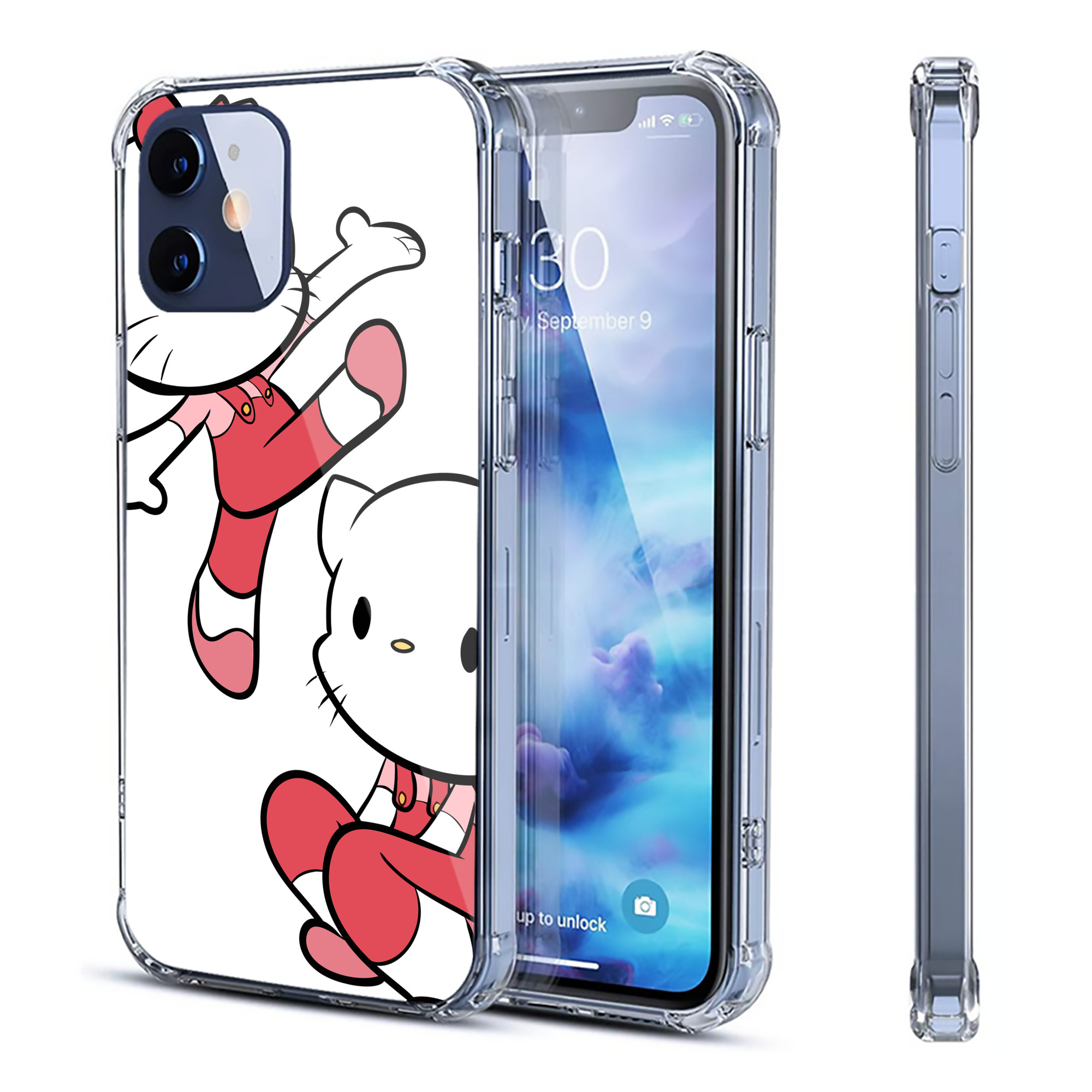 （画像用） Hello Kitty ハローキティ 【iPhone 12シリーズ対応】透明スマホケース（クリアソフトケース）